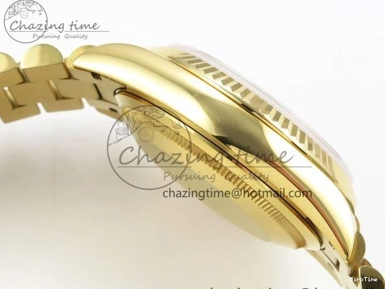 MiroTime 0324 Day Date 36 YG RAF Best Edition Brown Wave Dial on YG Bracelet A Effortless 1383